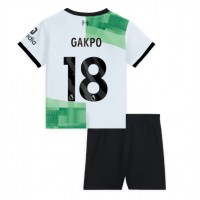 Maglie da calcio Liverpool Cody Gakpo #18 Seconda Maglia Bambino 2023-24 Manica Corta (+ Pantaloni corti)